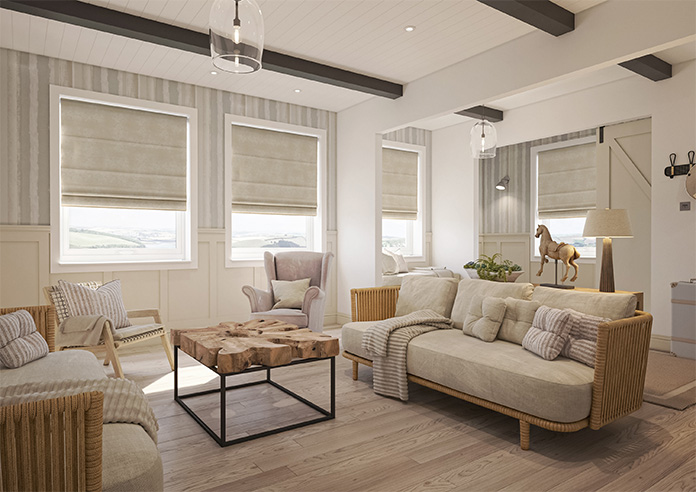 Florence Faux Suede, Mink Brown - Roman Blind - Image 6